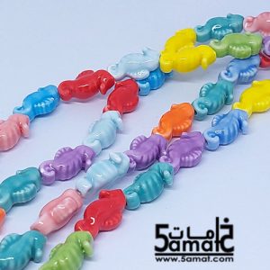 فرع خزف صدفي – سيراميك – حبات حصان البحر- في حدود  16 حبه