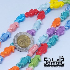 فرع خزف صدفي – سيراميك – حبات حصان البحر- في حدود  16 حبه