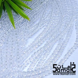 خرز مرمر دبل زجاج مقاس 4 -شفاف كلير