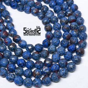فرع عقيق  فاسيت faceted مقاس 10-  من 36 ل 38 حبه-  أسود – كود W