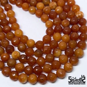 فرع عقيق  فاسيت faceted مقاس 10-  من 36 ل 38 حبه-  كود W