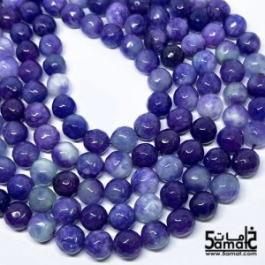فرع عقيق  فاسيت faceted مقاس 10-  من 36 ل 38 حبه-  كود S