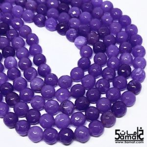 فرع عقيق  فاسيت faceted مقاس 10-  من 36 ل 38 حبه-  كود W