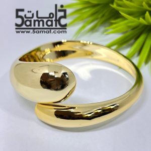 أسوره أكريلك عريضه – مفتوحه – ذهبي لامع