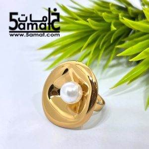 خاتم  ستانلس ذهبي – فري سايز – قابل للتوسيع –  مقاوم للصدأ