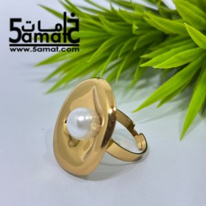 خاتم  ستانلس ذهبي – فري سايز – قابل للتوسيع –  مقاوم للصدأ
