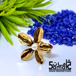خاتم ستانلس ذهبي – فري سايز – قابل للتوسيع – مقاوم للصدأ
