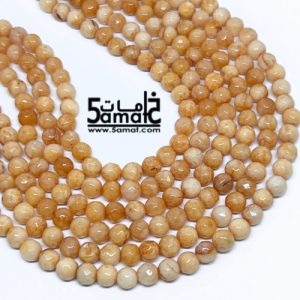 فرع عقيق فاسيت faceted مقاس 6- في حدود 60 حبه- كود W
