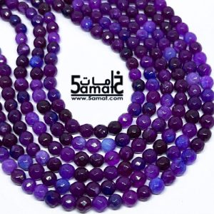 فرع عقيق فاسيت faceted مقاس 6- في حدود 60 حبه- كود W