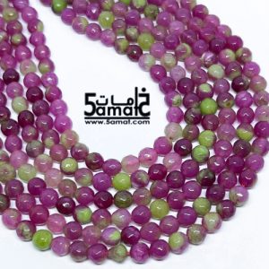 فرع عقيق فاسيت faceted مقاس 6- في حدود 60 حبه- كود W
