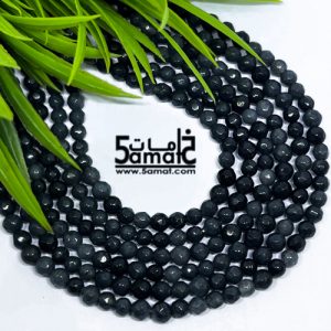 فرع عقيق فاسيت faceted مقاس 4- طول الفرع من 37ل38 سم بالتقريب- رمادي غامق- كود W