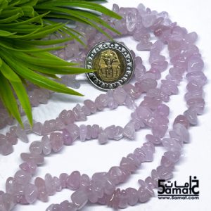 فرع كسر حجر دبل كوارتز وردي طبيعي Rose Quartz بينك فاتح