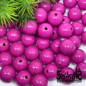 خرز بلاستيك مدور كبير مقاس 16مم -لون فوشيا – 75 جرام – في حدود 36 حبه – يكفي لعمل عقد بطول 55 سم