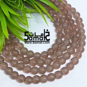 فرع خرز مرمر دبل زجاج مقاس 8 – لون بيج كاكاو- في حدود 100 حبه