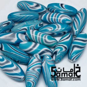 خرز أكريلك عنبه حجم ضخم بتموجات – تركواز- 50 جرام – في حدود 16 حبه