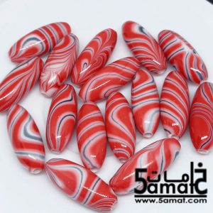خرز أكريلك عنبه حجم ضخم  بتموجات – أحمر – 50 جرام – في حدود 16 حبه