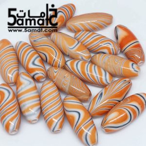 خرز أكريلك عنبه حجم ضخم بتموجات -أورانج- 50 جرام – في حدود 16 حبه