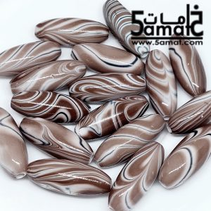 خرز أكريلك عنبه حجم ضخم  بتموجات -بني كافيه- 50 جرام – في حدود 16 حبه
