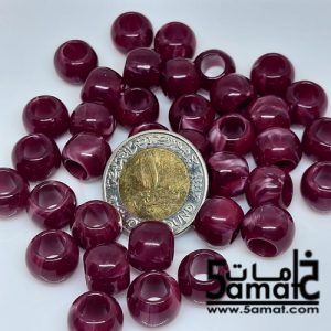 خرز بلاستيك فتحه واسعه مقاس12-20 جرام -نبيتي