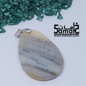دلايه عقيق مصقول غير متكرره  بتعليقه معدن- كودWN20262