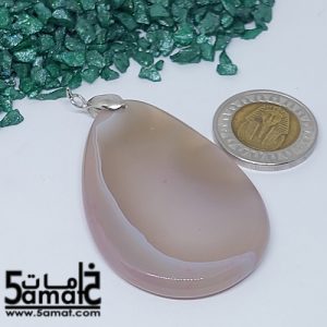 دلايه عقيق مصقول غير متكرره  بتعليقه معدن- كودWN20262