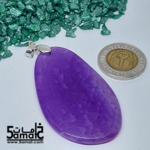 دلايه عقيق مصقول غير متكرره  بتعليقه معدن- كودWN20262