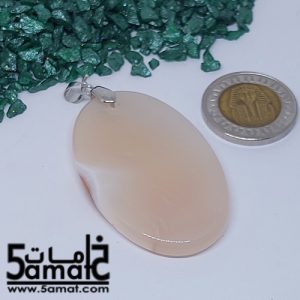 دلايه عقيق مصقول غير متكرره  بتعليقه معدن- كودWN20262