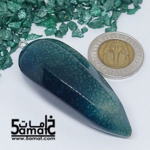 دلايه عقيق مصقول غير متكرره  بتعليقه معدن- كودWN20262