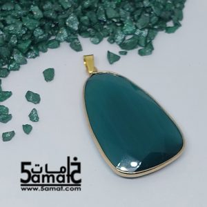 دلايه عقيق مصقول غير متكرره  بتعليقه معدن- كودWN20262