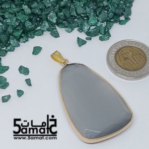 دلايه عقيق مصقول غير متكرره  بتعليقه معدن- كودWN20262