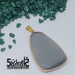 دلايه عقيق مصقول غير متكرره  بتعليقه معدن- كودWN20262