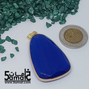 دلايه عقيق مصقول غير متكرره  بتعليقه معدن- كودWN20262