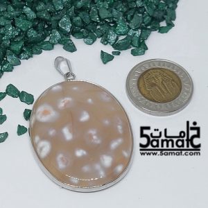 دلايه عقيق مصقول غير متكرره  بتعليقه معدن- كودWN20262