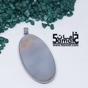 دلايه عقيق مصقول غير متكرره  بتعليقه معدن- كودWN20261