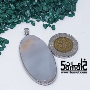 دلايه عقيق مصقول غير متكرره  بتعليقه معدن- كودWN20261