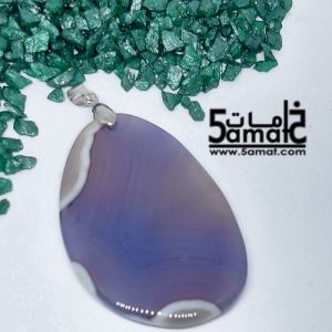 دلايه عقيق مصقول غير متكرره  بتعليقه معدن- كودWN20261