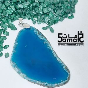 دلايه عقيق مصقول غير متكرره  بتعليقه معدن- كودWN20261