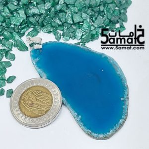 دلايه عقيق مصقول غير متكرره  بتعليقه معدن- كودWN20261
