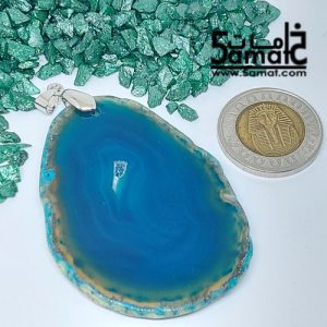 دلايه عقيق مصقول غير متكرره  بتعليقه معدن- كودWN20261
