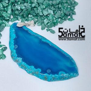 دلايه عقيق مصقول غير متكرره  بتعليقه معدن- كودWN20261