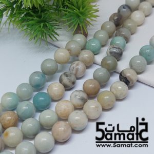 فرع حجر أمازونايت  Amazonite مقاس 10- من 36 ل38 سم- في حدود 35 حبه – كود AG2026