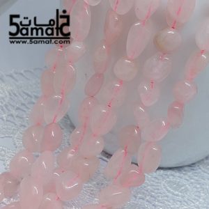 فرع مفرد روز كوارتز Rose Quartz- حبات متوسطه روك غير منتظمه – من 36 ل38 سم – كود AG2026