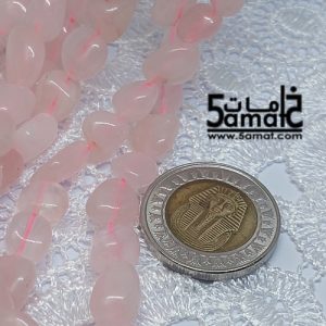 فرع مفرد روز كوارتز Rose Quartz- حبات متوسطه روك غير منتظمه – من 36 ل38 سم – كود AG2026