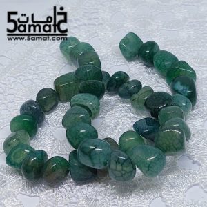 فرع عقيق مفرد- حبات روك غير منتظمه من 36 ل38 سم حجم حبه كبيره-  في حدود 35 حبه – أخضر- كود  AG2026