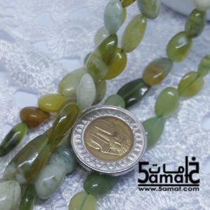فرع مفرد اليشم – الجاد – Jade- حبات متوسطه روك غير منتظمه – من 36 ل38 سم – كود AG2026