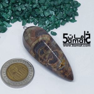 دلايه عقيق مصقول غير متكرره  بتعليقه معدن- كودWN20261