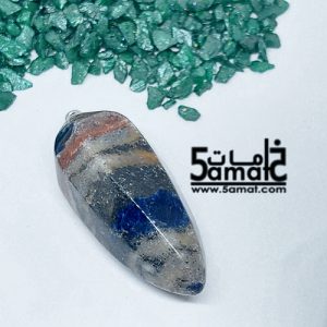 دلايه عقيق مصقول غير متكرره  بتعليقه معدن- كودWN20261