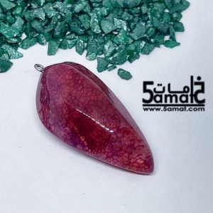 دلايه عقيق مصقول غير متكرره  بتعليقه معدن- كودWN20261