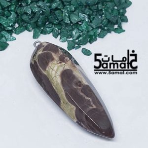 دلايه عقيق مصقول غير متكرره  بتعليقه معدن- كودWN20261