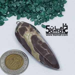 دلايه عقيق مصقول غير متكرره  بتعليقه معدن- كودWN20261